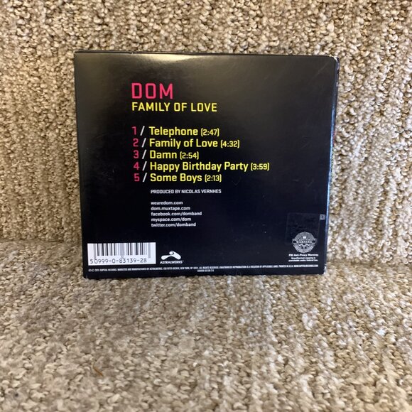 Dom - Family Of Love EP Audio Music CD 2011 Indie Rock Astralwerks Cardboard - Picture 3 of 4
